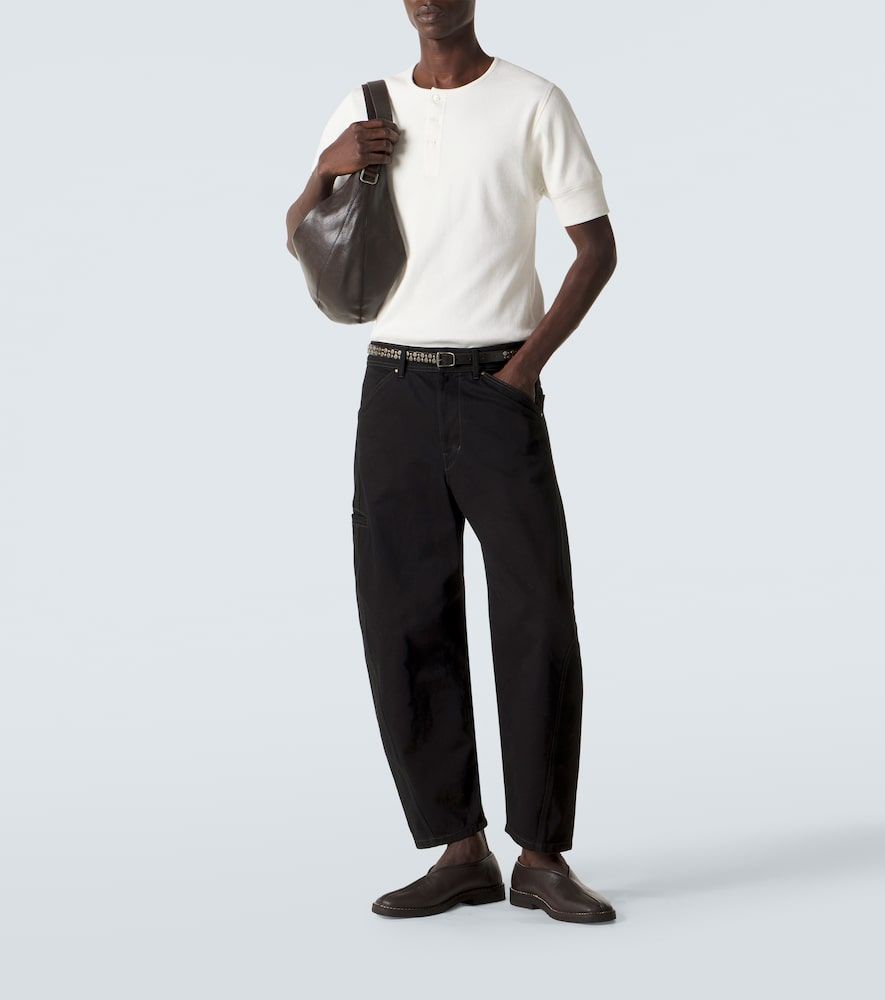 Camiseta con botones de jersey de algodón y lino - Lemaire - Modalova