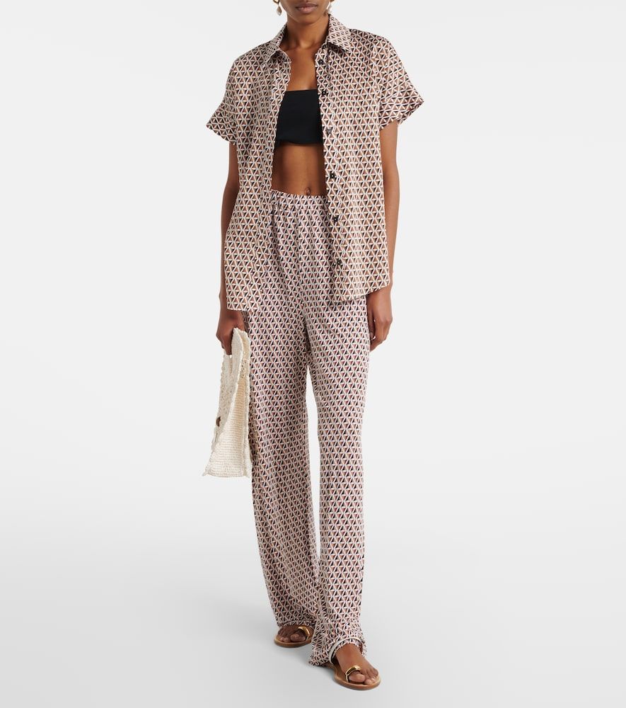 Pantaloni a gamba larga Abate con stampa - Max Mara - Modalova