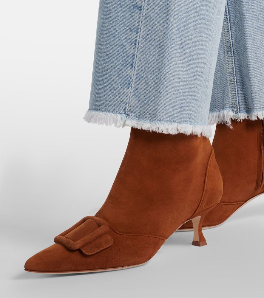 Ankle Boots Baylow 60 aus Veloursleder - Manolo Blahnik - Modalova