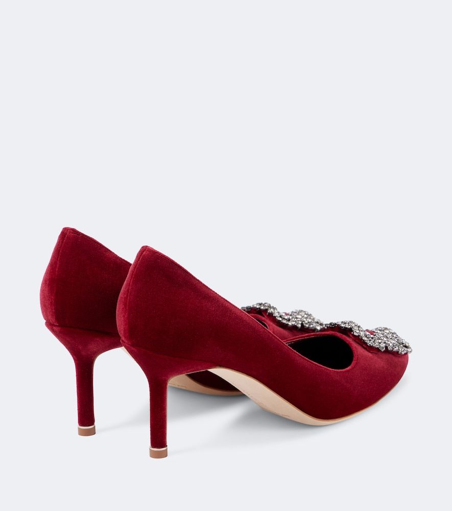 Pumps Hangisi 70 aus Samt mit Kristallen - Manolo Blahnik - Modalova