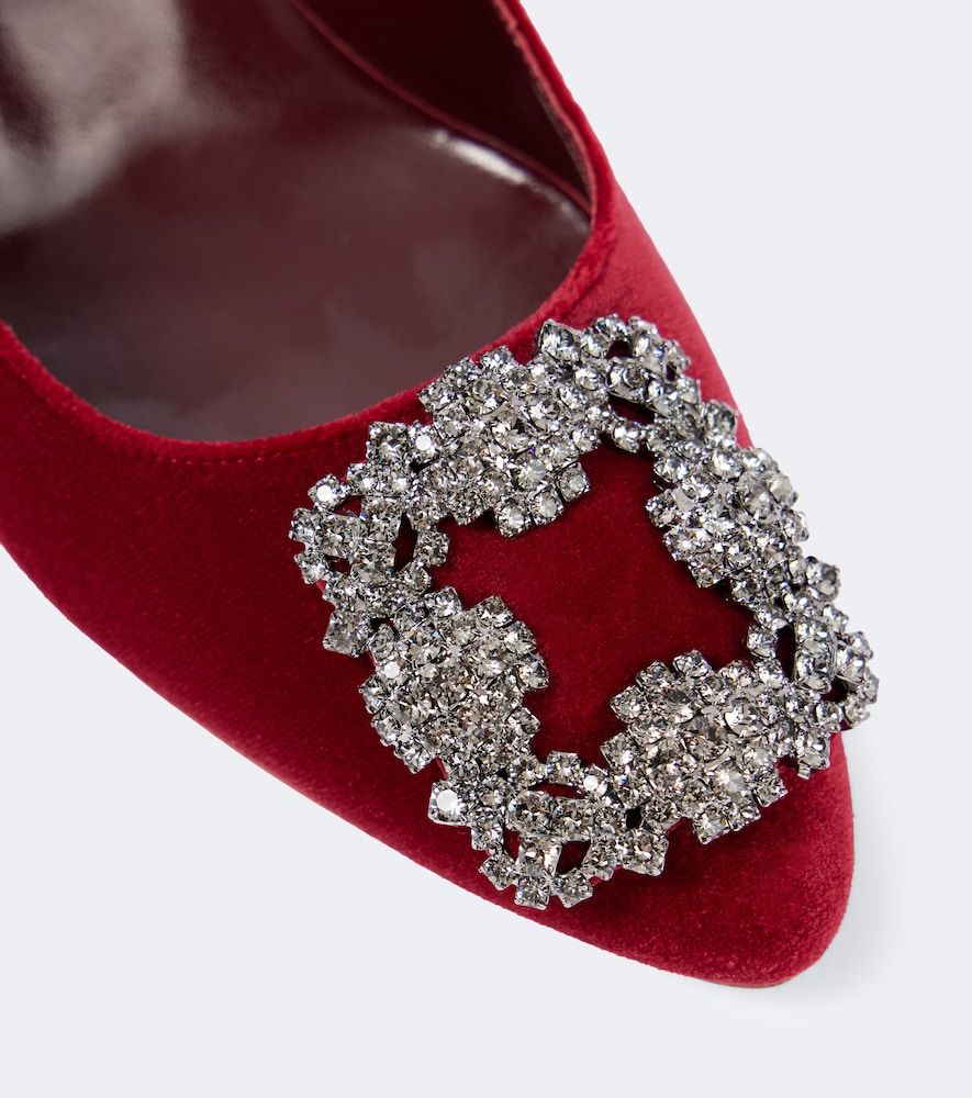 Pumps Hangisi 70 aus Samt mit Kristallen - Manolo Blahnik - Modalova