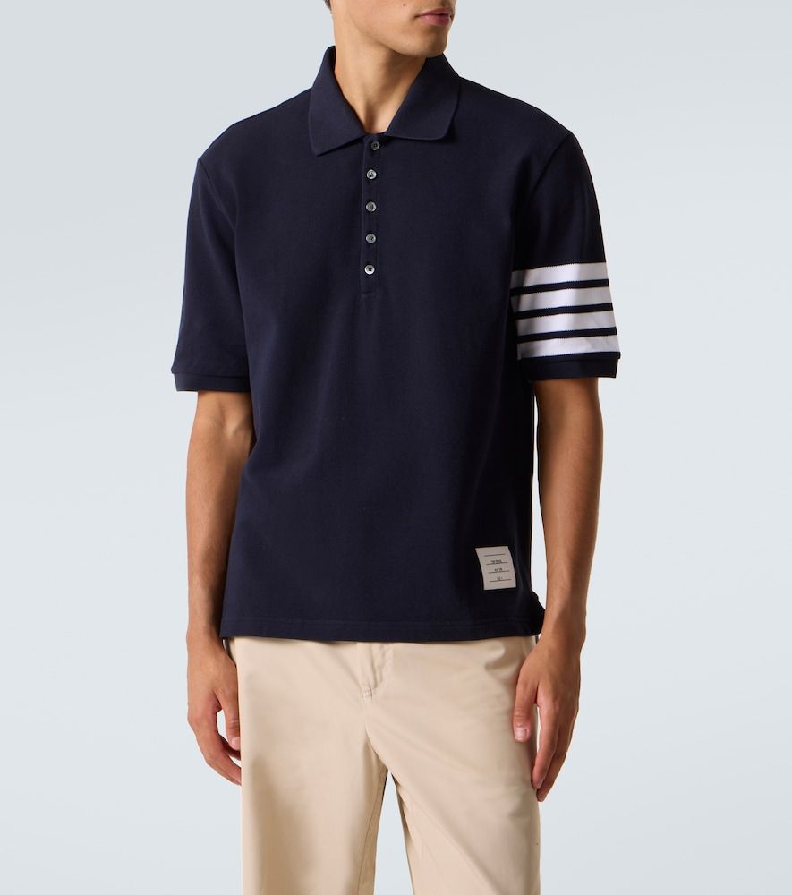 Thom Browne Polo 4-Bar in cotone - Thom Browne - Modalova
