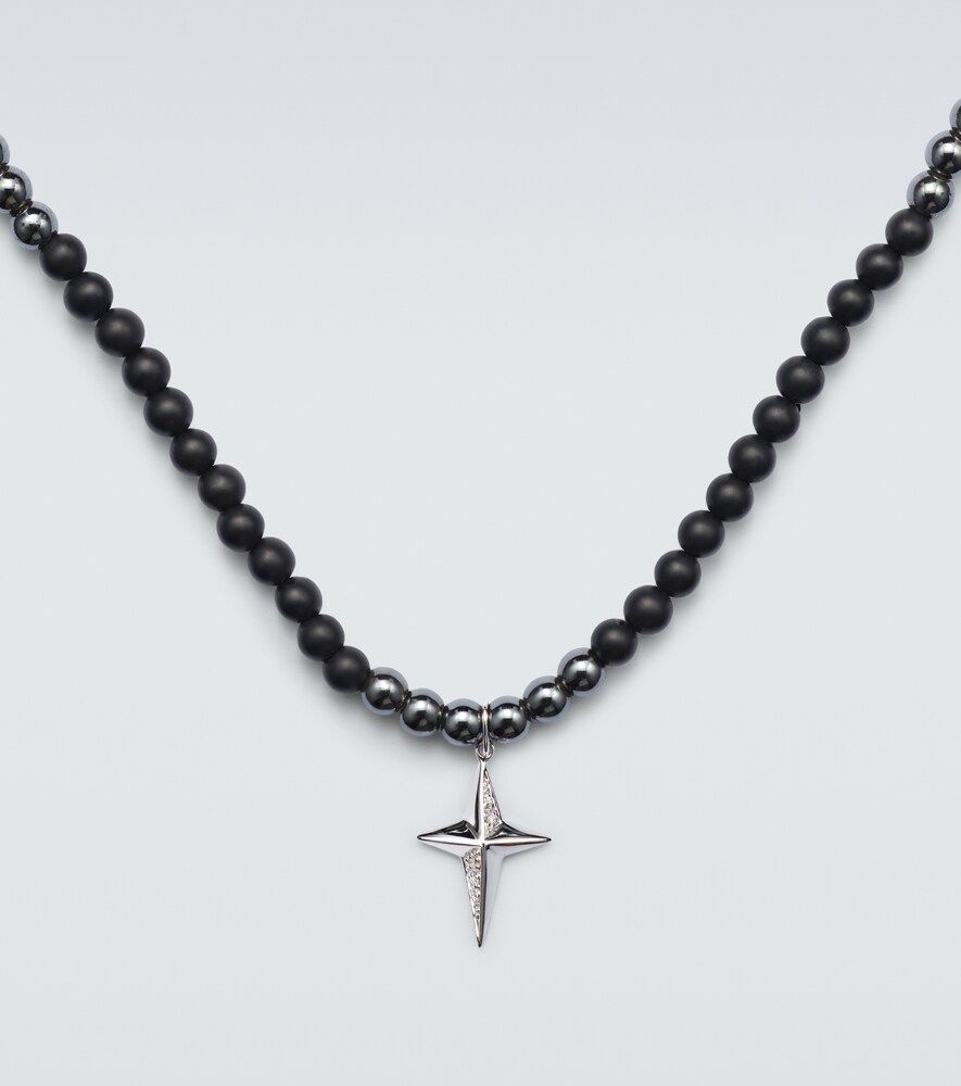 Collar Star de oro blanco de 14 ct con diamantes - Sydney Evan - Modalova