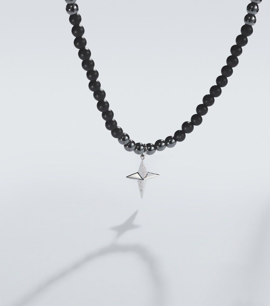 Collar Star de oro blanco de 14 ct con diamantes - Sydney Evan - Modalova