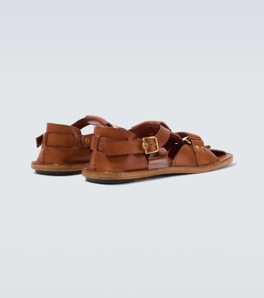 Souvenir leather fisherman sandals - Versace - Modalova