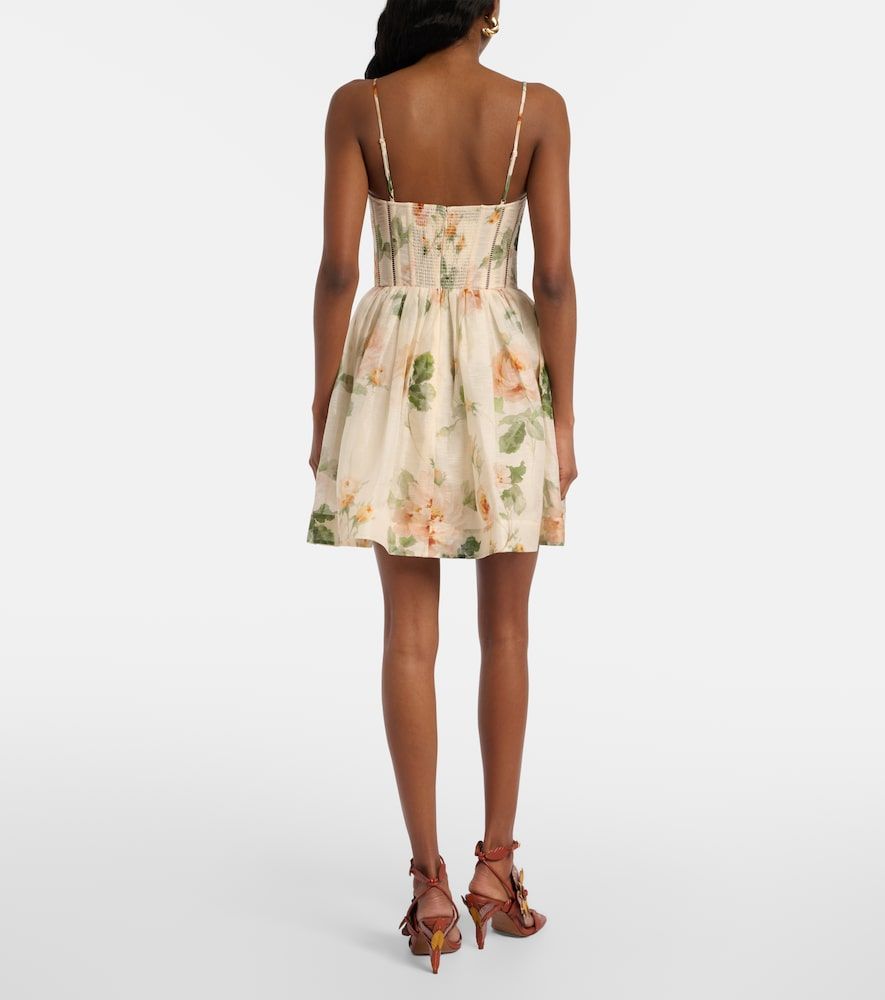 Vestido bustier Carousel de lino y seda floral - Zimmermann - Modalova