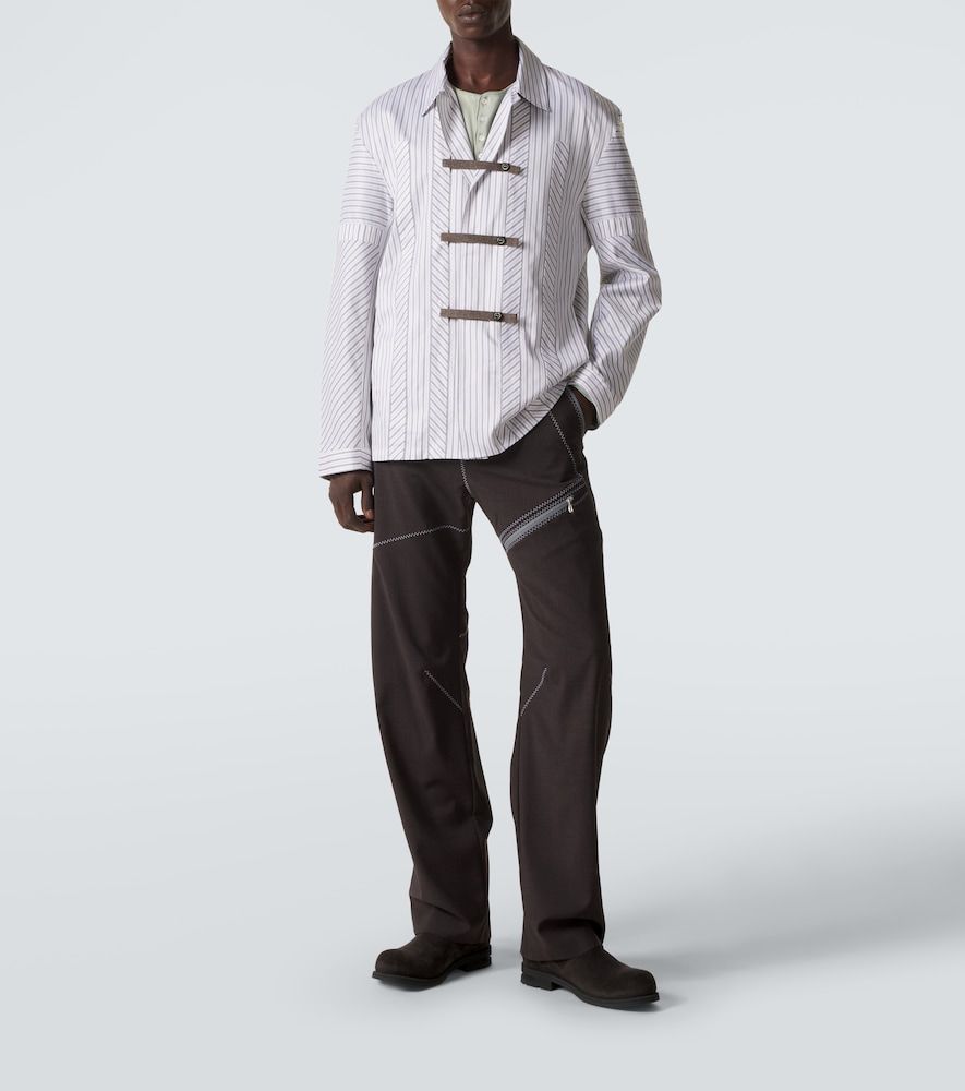 Camicia Kyan in popeline di cotone a righe - Kiko Kostadinov - Modalova