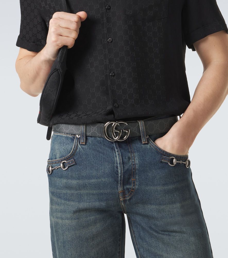 Wendbarer Gürtel GG Marmont aus Leder - Gucci - Modalova