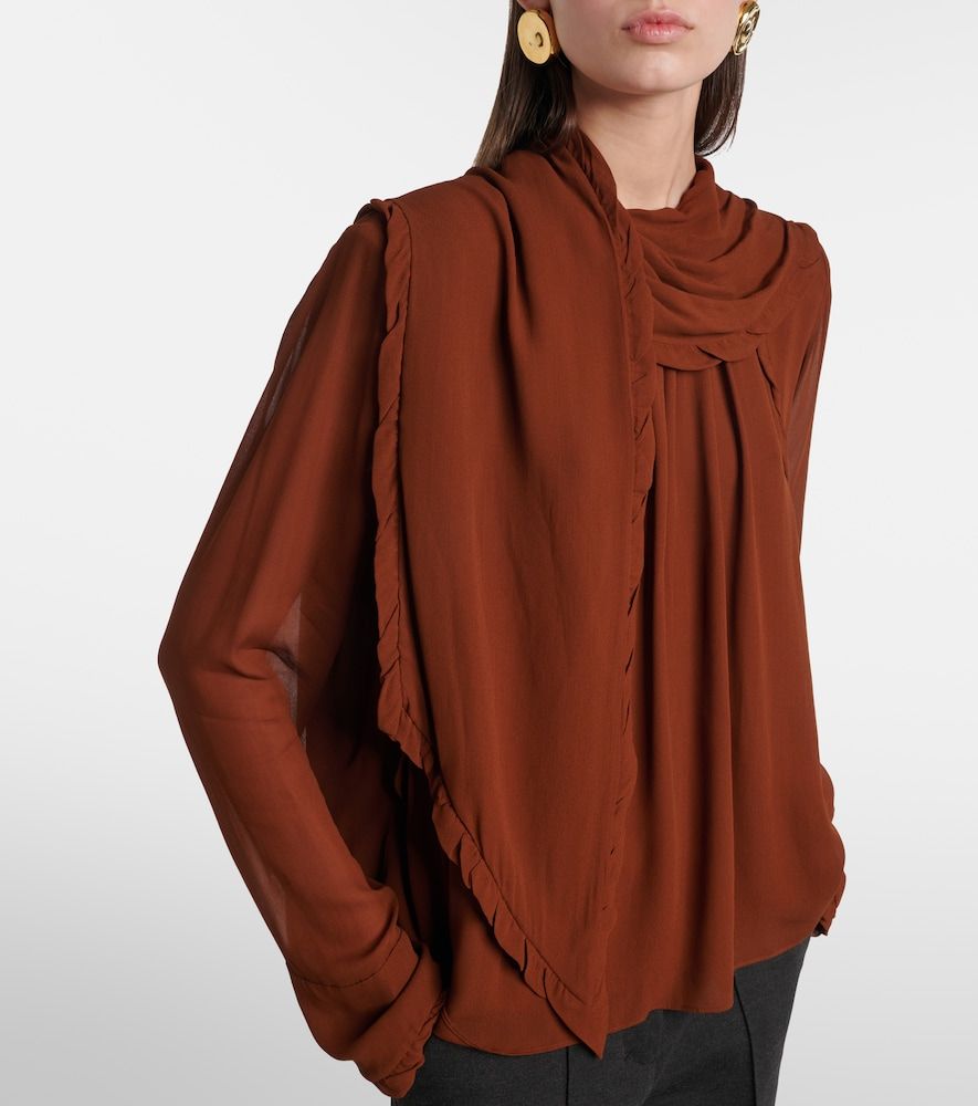 Blusa Sheer Twist de georgette - Dorothee Schumacher - Modalova
