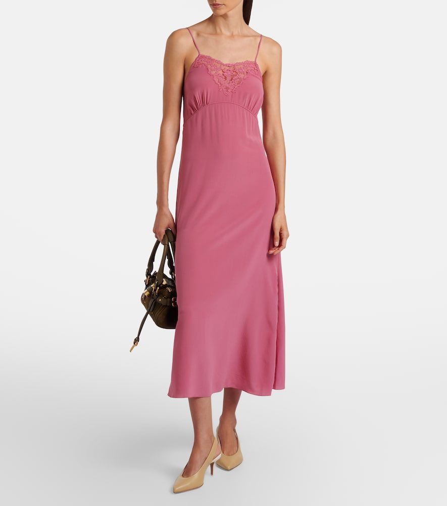 Chloé Abito sottoveste in seta con pizzo - Chloe - Modalova
