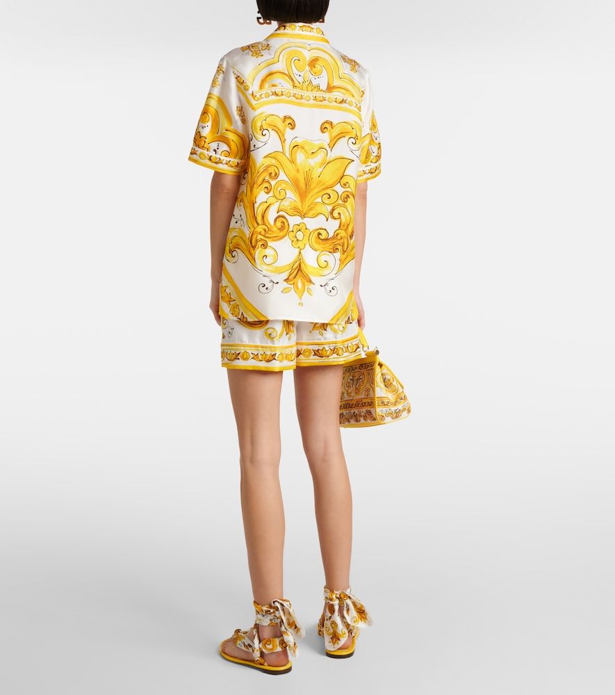 Camisa Majolica de sarga de seda - Dolce&Gabbana - Modalova