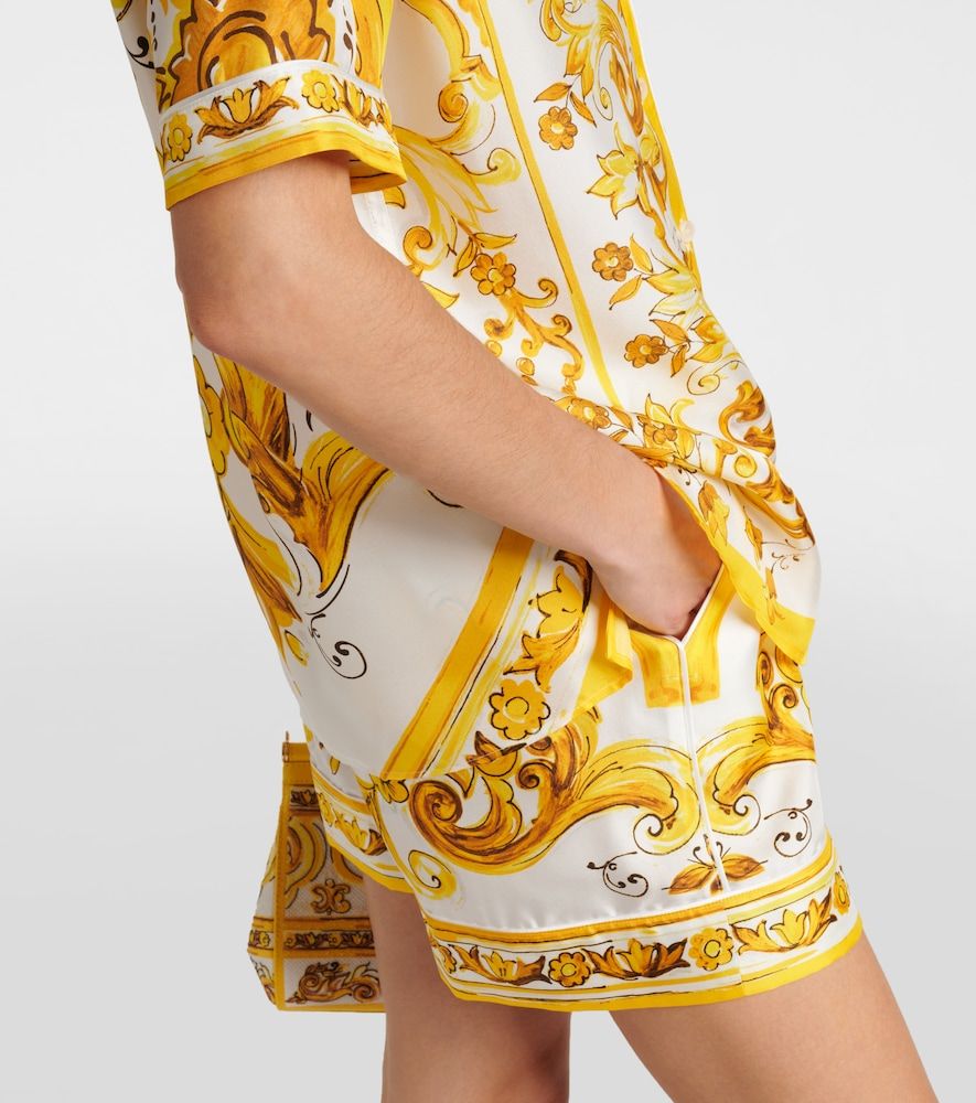 Camisa Majolica de sarga de seda - Dolce&Gabbana - Modalova