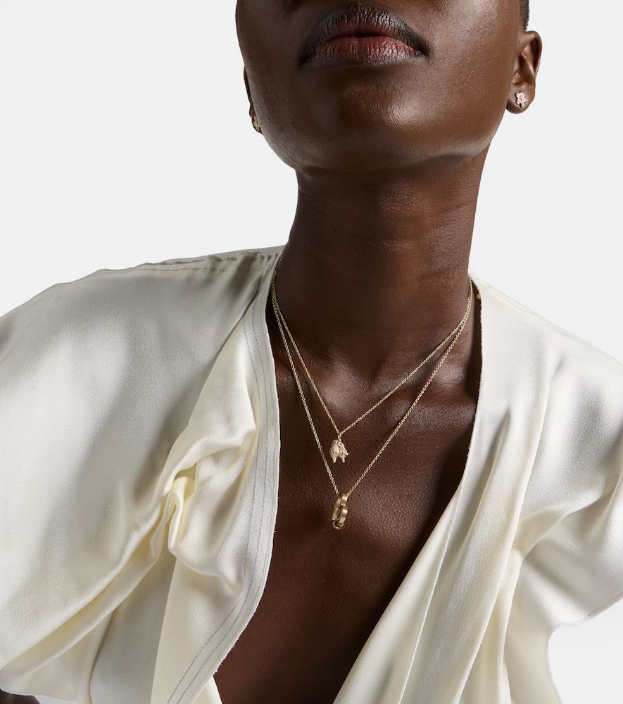 Collar Lovebirds de oro de 14 ct con diamantes - Sydney Evan - Modalova