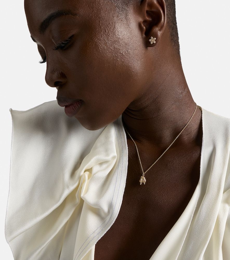 Collar Lovebirds de oro de 14 ct con diamantes - Sydney Evan - Modalova