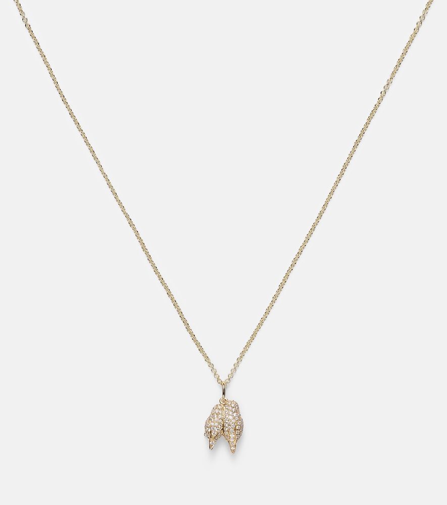 Collar Lovebirds de oro de 14 ct con diamantes - Sydney Evan - Modalova
