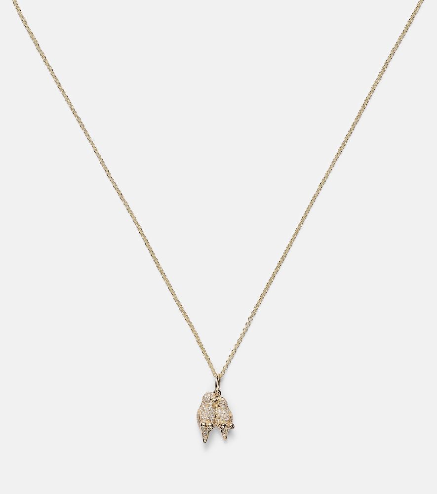 Collar Lovebirds de oro de 14 ct con diamantes - Sydney Evan - Modalova