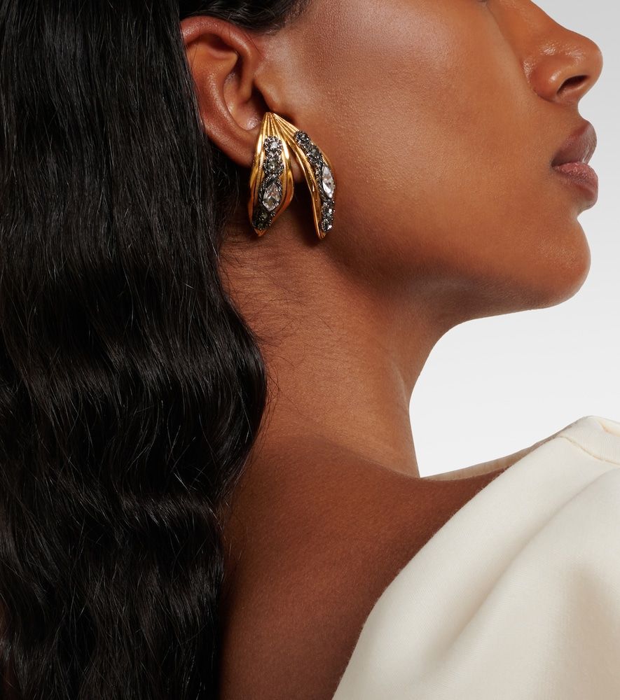 Bloom crystal-embellished earrings - Balenciaga - Modalova