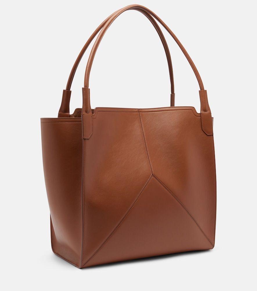 Victoria Large leather tote bag - Victoria Beckham - Modalova