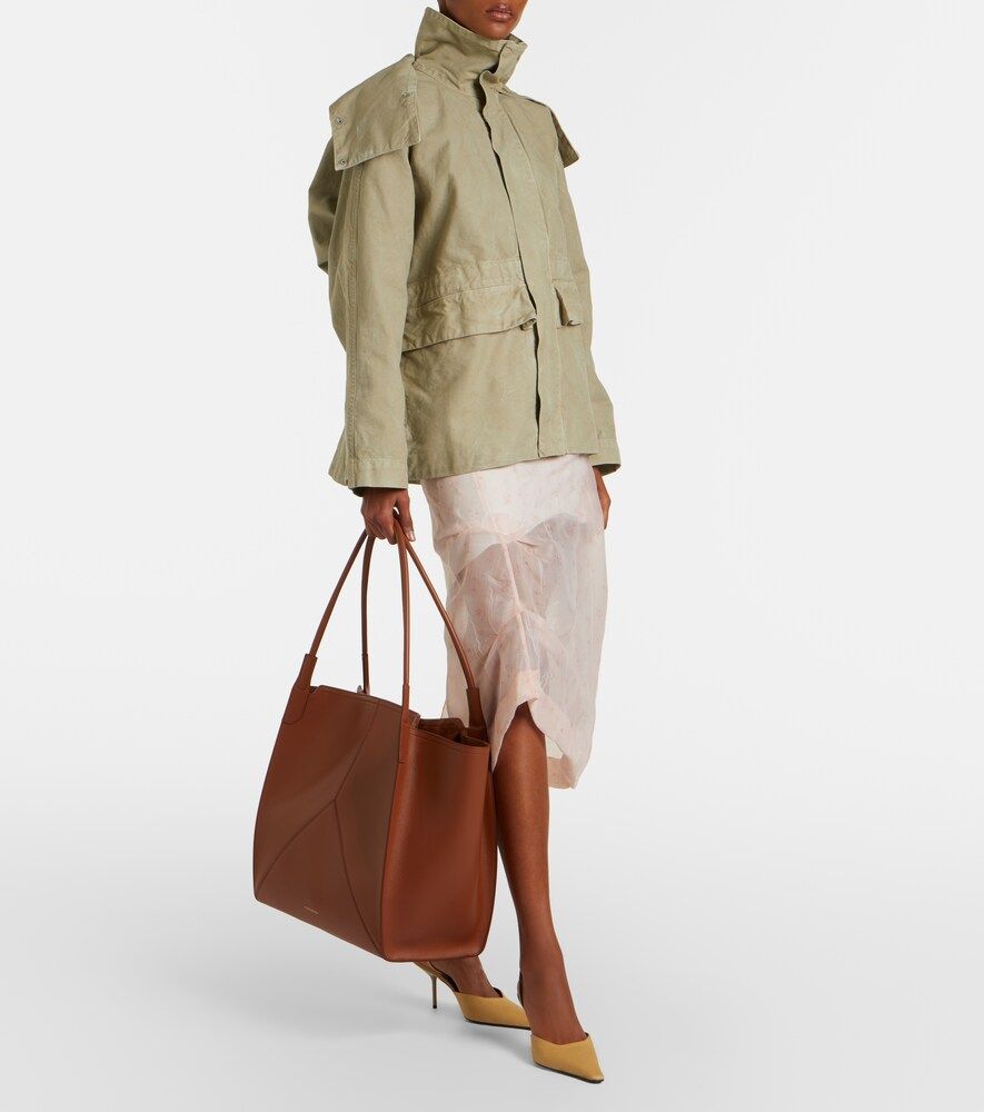 Victoria Large leather tote bag - Victoria Beckham - Modalova