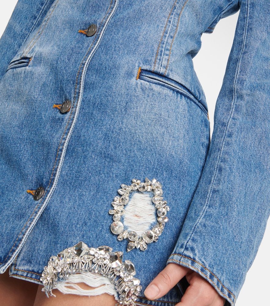 Area Blazer di jeans con cut-out - Area - Modalova