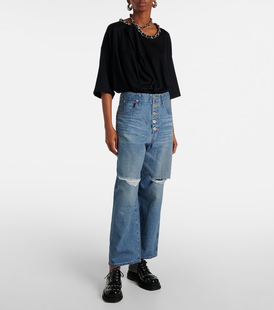 Jeans a gamba larga con cut-out - Junya Watanabe - Modalova