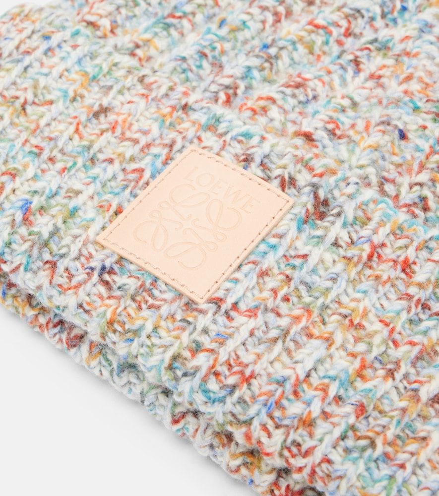 Logo wool and cashmere-blend beanie - Loewe - Modalova