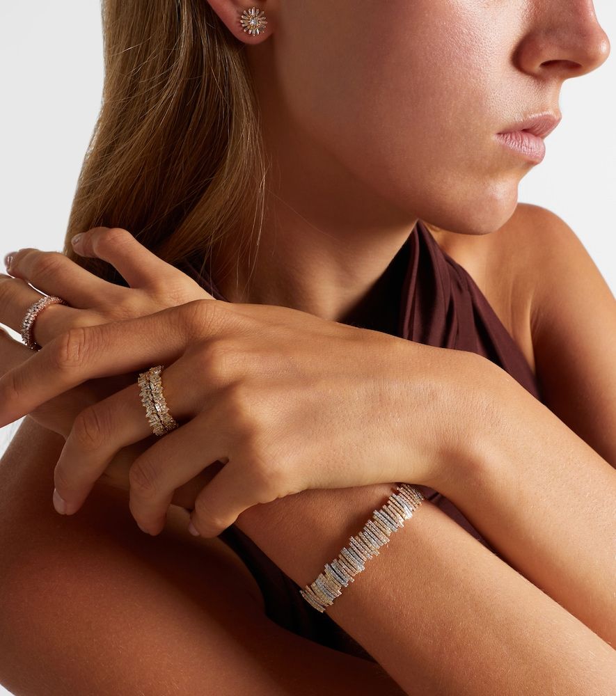 Set de anillos para smart ring Icon Midi en oro de 18 ct con diamantes - Suzanne Kalan - Modalova