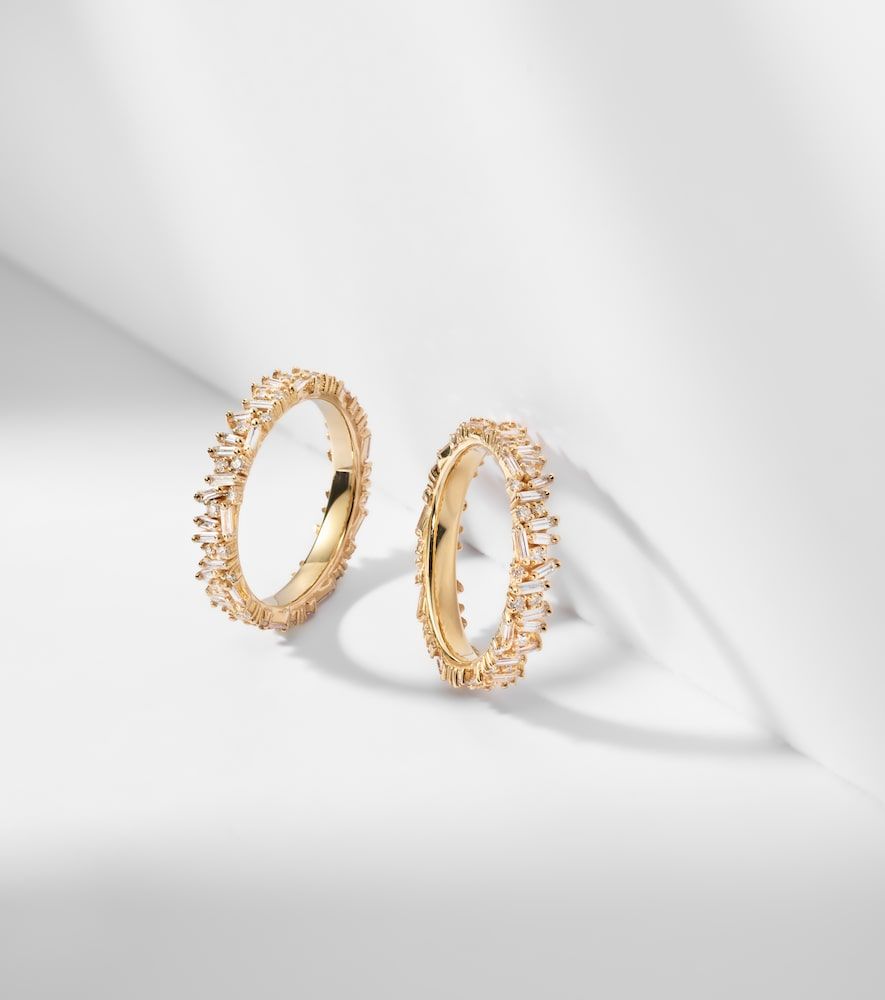 Set de anillos para smart ring Icon Midi en oro de 18 ct con diamantes - Suzanne Kalan - Modalova