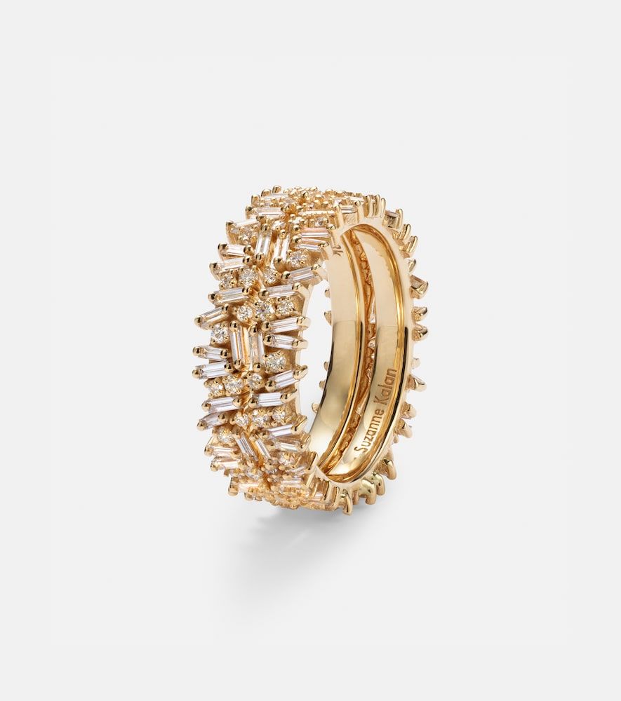 Set de anillos para smart ring Icon Midi en oro de 18 ct con diamantes - Suzanne Kalan - Modalova