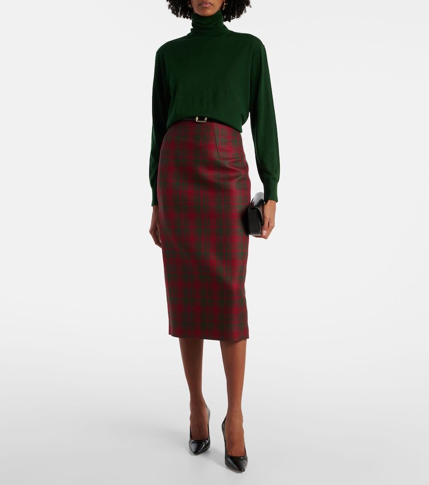 Lorelei plaid wool-blend pencil skirt - Emilia Wickstead - Modalova