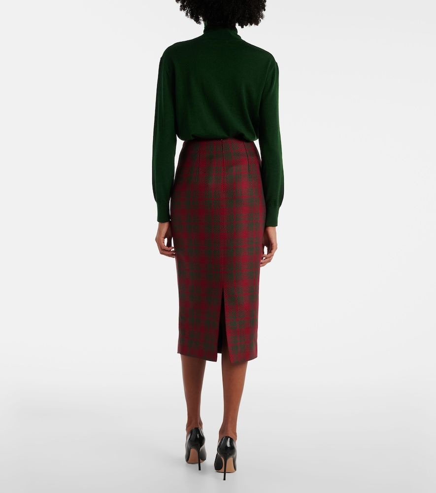 Lorelei plaid wool-blend pencil skirt - Emilia Wickstead - Modalova
