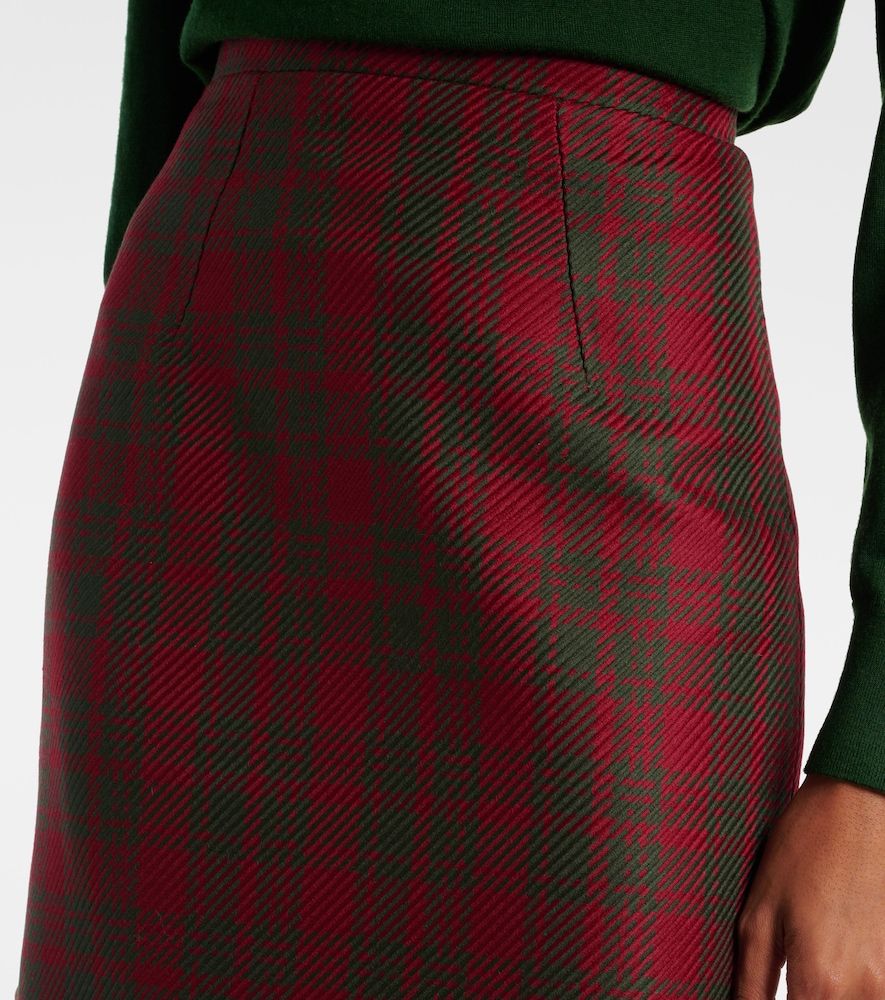 Lorelei plaid wool-blend pencil skirt - Emilia Wickstead - Modalova