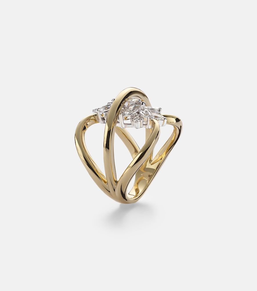 Anello Golden Strada in 18kt con diamanti - Yeprem - Modalova