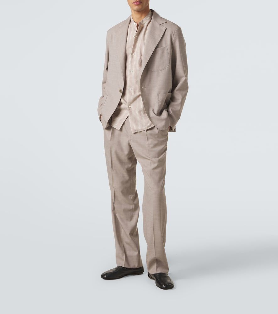 Stòffa Camicia in cotone e seta a righe - Stoffa - Modalova