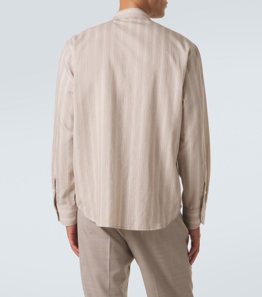 Stòffa Camicia in cotone e seta a righe - Stoffa - Modalova
