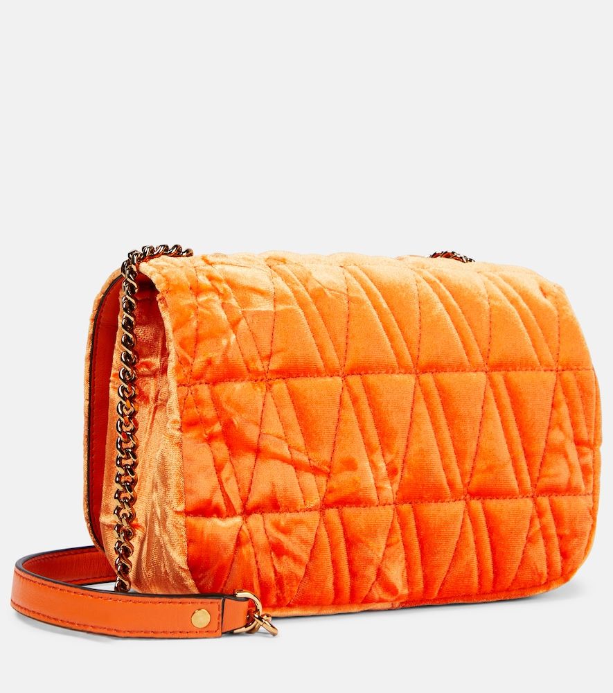 Borsa a spalla Virtus Small in velluto - Versace - Modalova