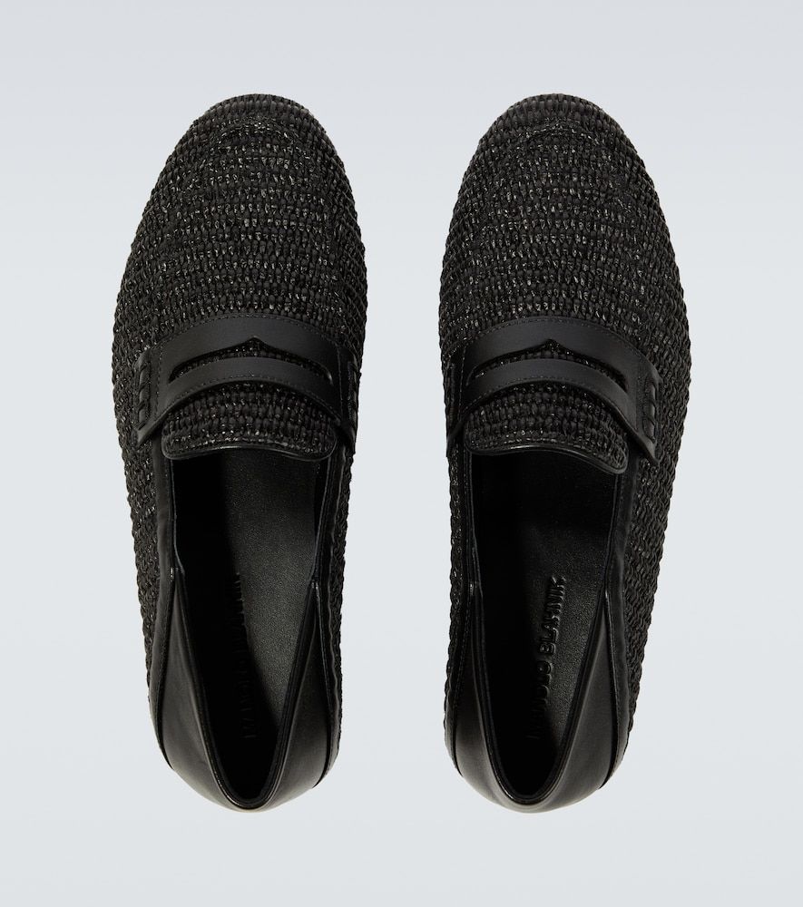 Loafers Padstow aus Raffiabast mit Leder - Manolo Blahnik - Modalova