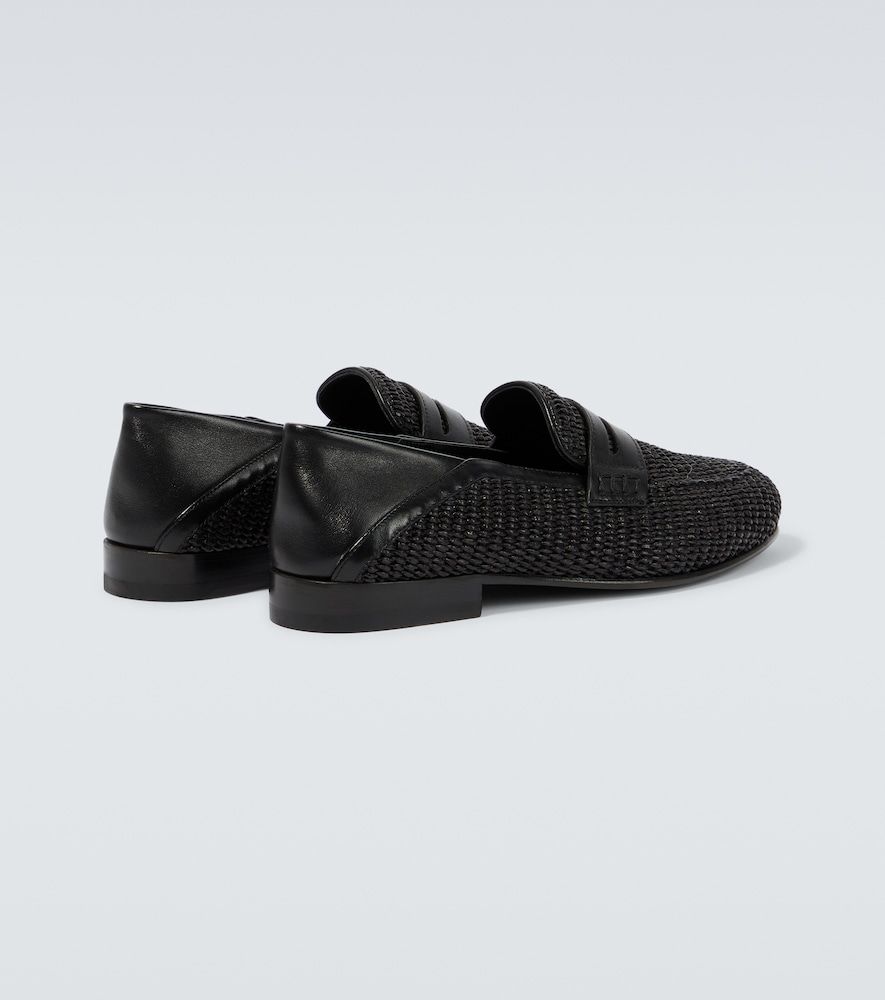 Loafers Padstow aus Raffiabast mit Leder - Manolo Blahnik - Modalova