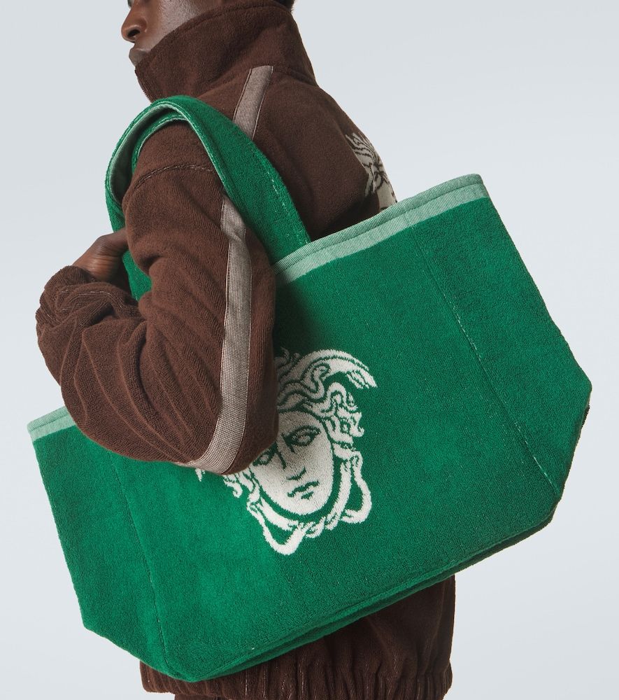 Borsa Medusa in jacquard di cotone - Versace - Modalova