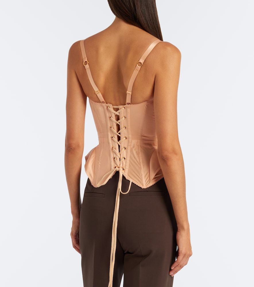 Bustier Darya in misto seta con pizzo - Maria Lucia Hohan - Modalova