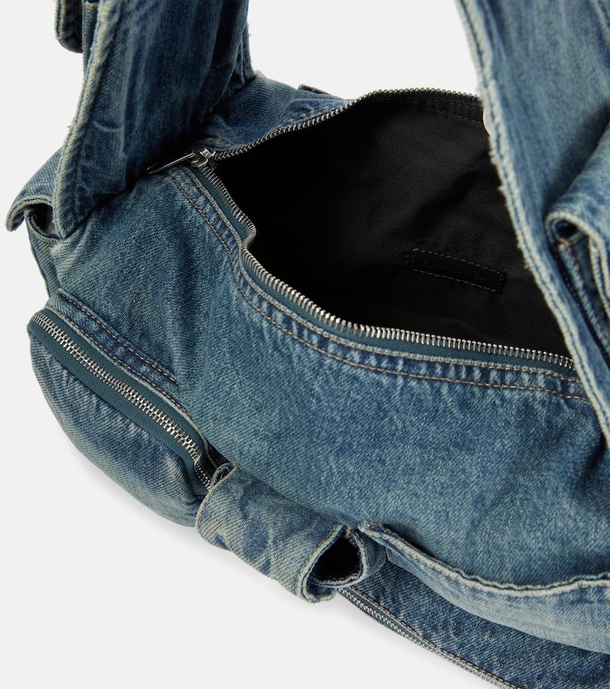 Borsa a tracolla Superbusy Small in denim - Balenciaga - Modalova