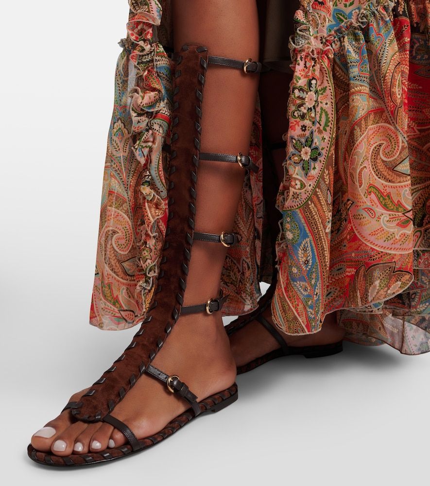 Sandali gladiatore Zaira in suede e pelle - Gianvito Rossi - Modalova