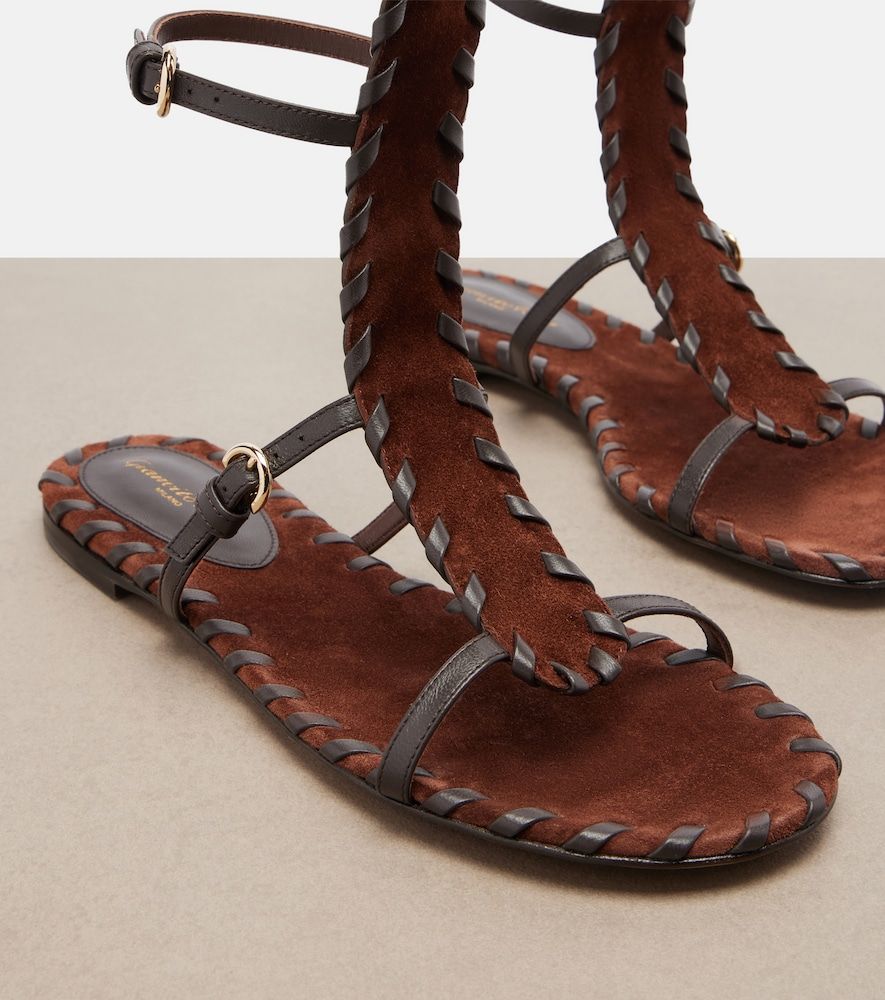 Sandali gladiatore Zaira in suede e pelle - Gianvito Rossi - Modalova