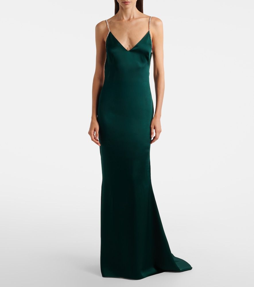 Abito sottoveste in satin con cristalli - Tom Ford - Modalova