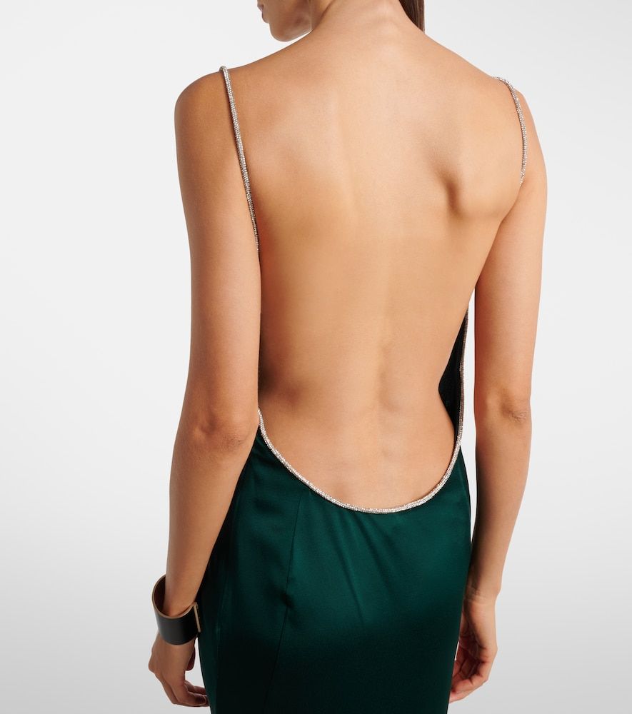 Abito sottoveste in satin con cristalli - Tom Ford - Modalova