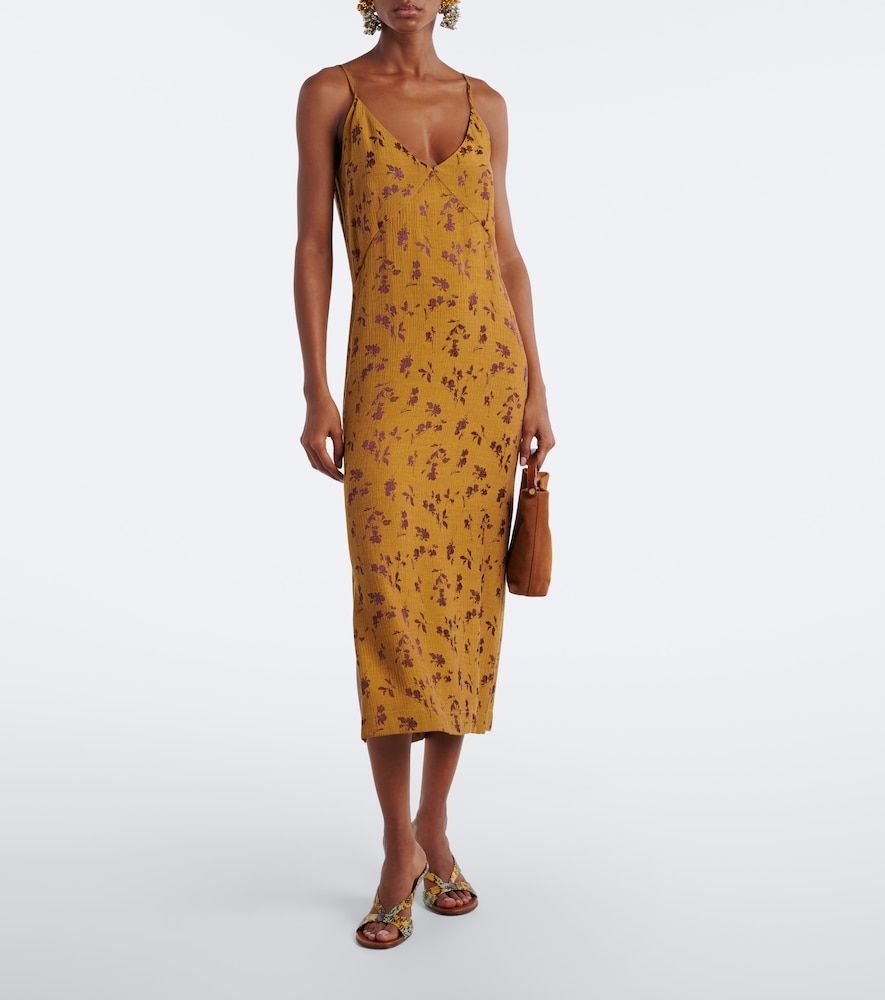 Abito sottoveste in raso jacquard floreale - Dries Van Noten - Modalova