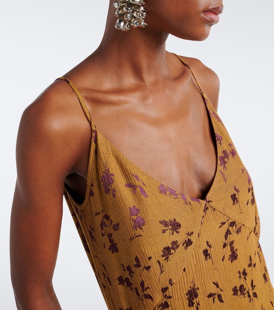Abito sottoveste in raso jacquard floreale - Dries Van Noten - Modalova