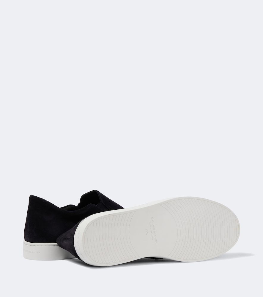 Slip-Ons Nadores aus Veloursleder - Manolo Blahnik - Modalova
