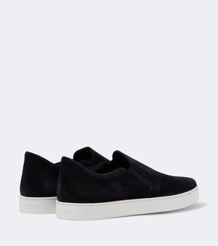 Slip-Ons Nadores aus Veloursleder - Manolo Blahnik - Modalova