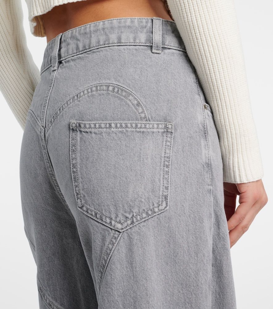 Distressed embellished wide-leg jeans - Area - Modalova